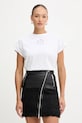 Karl Lagerfeld t-shirt bawełniany nadruk biały B1W17032