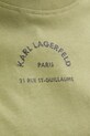 Karl Lagerfeld t-shirt bawełniany B1W17032 zielony