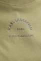 Karl Lagerfeld pamut póló B1W17032 zöld