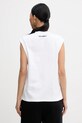Karl Lagerfeld top bawełniany IKON B1W17036 biały SS26