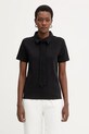 Karl Lagerfeld polo z elastanem czarny B1W17011