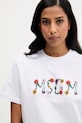 MSGM t-shirt bawełniany biały 4041MDM124N.267002
