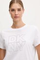 Dkny t-shirt bawełniany biały DP6T1533