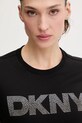 Dkny t-shirt bawełniany czarny DP6T1557