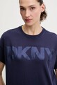 Dkny t-shirt bawełniany niebieski DP6T1534