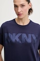 Памучна тениска Dkny син DP6T1534
