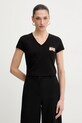 Armani Exchange t-shirt z elastanem czarny XW001803.AF16294