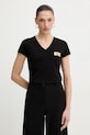 Armani Exchange t-shirt z elastanem czarny XW001803.AF16294