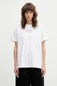 GANNI t-shirt bawełniany A1050057 nadruk biały A1050057