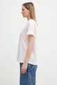 GANNI t-shirt bawełniany A1050062 różowy SS26