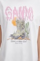GANNI t-shirt bawełniany A1050075 biały A1050075