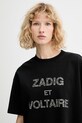 ZADIG&VOLTAIRE t-shirt bawełniany czarny JWTS02883