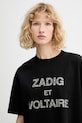 ZADIG&VOLTAIRE t-shirt bawełniany czarny JWTS02883