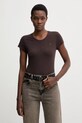 G-Star t-shirt bawełniany bawełna brązowy D24533.4107.G692