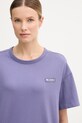 Columbia t-shirt bawełniany CSC fioletowy 2154961