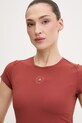 adidas by Stella McCartney T-shirt treningowy damski brązowy JY8140