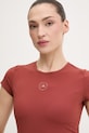adidas by Stella McCartney T-shirt treningowy damski brązowy JY8140