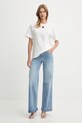Pinko t-shirt bawełniany 105665.A326 biały SS26