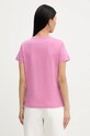 Ρούχα Βαμβακερό μπλουζάκι Pinko 100355.A339 ροζ