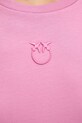 Βαμβακερό μπλουζάκι Pinko 100355.A339 ροζ