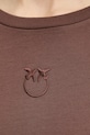 Pinko t-shirt bawełniany 100355.A339 brązowy