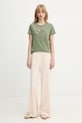 Βαμβακερό μπλουζάκι Pinko 100535.A33F πράσινο SS26