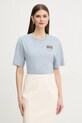 Pinko t-shirt bawełniany regular niebieski 105526.A33F