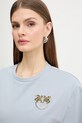 Pinko t-shirt bawełniany niebieski 105526.A33F
