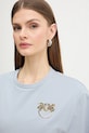 Pinko t-shirt bawełniany niebieski 105526.A33F