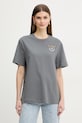 Pinko t-shirt bawełniany regular szary 105526.A33F