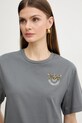 Pinko t-shirt bawełniany szary 105526.A33F