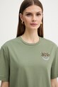 Pinko t-shirt bawełniany zielony 105526.A33F