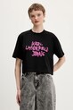 Karl Lagerfeld Jeans t-shirt bawełniany nadruk czarny B1W17054