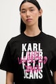 Karl Lagerfeld Jeans t-shirt bawełniany czarny B1W17057