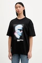 Karl Lagerfeld Jeans t-shirt bawełniany nadruk czarny B1W17061