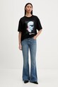 Karl Lagerfeld Jeans t-shirt bawełniany B1W17061 czarny SS26