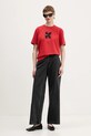 Karl Lagerfeld Jeans t-shirt bawełniany B1W17055 czerwony SS26