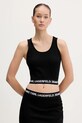 Karl Lagerfeld Jeans top z elastanem czarny B1W17048