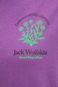 Jack Wolfskin t-shirt basic damski bawełniany Carefree A65756 fioletowy