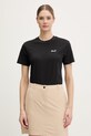 Jack Wolfskin t-shirt damski bawełniany Essential czarny A65757