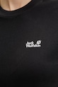 Jack Wolfskin t-shirt γυναικείο βαμβακερό Essential A65757 μαύρο