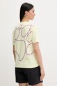 Odzież Jack Wolfskin t-shirt damski bawełniany Celebrate The Paw A65913 żółty