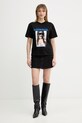 Patrizia Pepe t-shirt bawełniany 8M1786.J384 czarny SS26