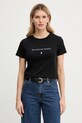 Patrizia Pepe t-shirt nadruk czarny 8M1800.J061