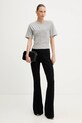 Patrizia Pepe t-shirt bawełniany 8M1803.J387 szary SS26