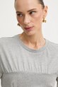 Patrizia Pepe t-shirt bawełniany szary 8M1803.J387