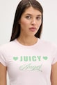 Juicy Couture t-shirt Angel różowy JCNCT126461