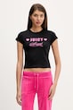 Juicy Couture t-shirt Angel z elastanem czarny JCNCT126461