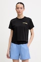 La Sportiva trekingové tričko dámske bavlnené Since 1928 Crop čierna ZACT253
