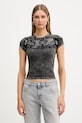 Diesel футболка для женщин из хлопка с эластаном T-MELY-CUP чёрный A19508.0KICB